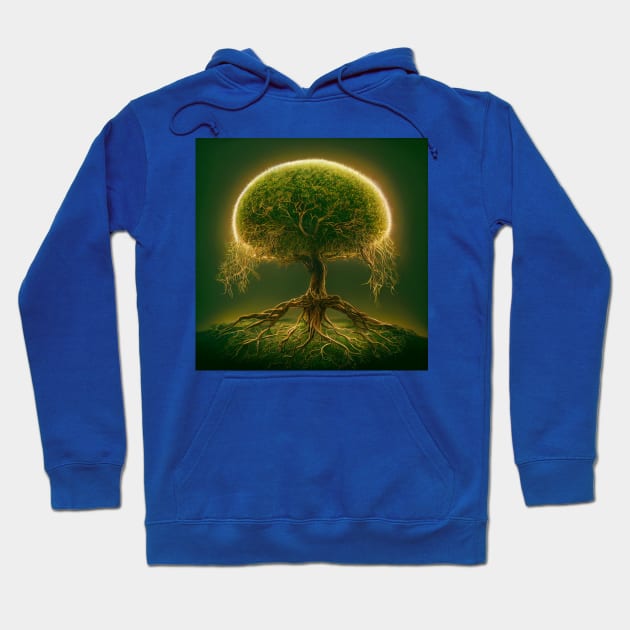 Yggdrasil World Tree of Life Hoodie by Grassroots Green